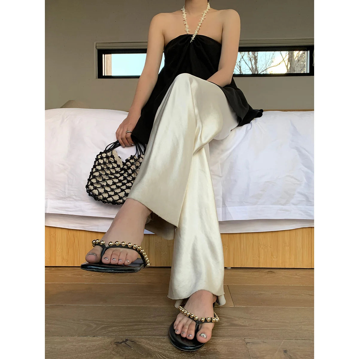 Satin Wide Leg Pants